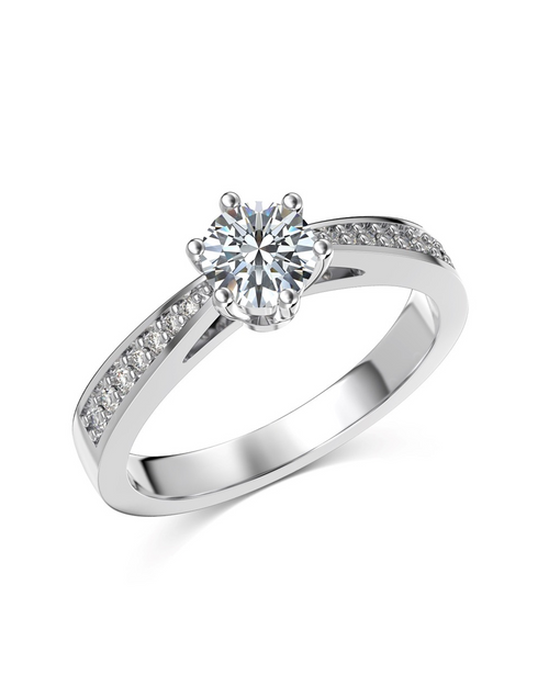 0.75ct Moissanite Solitaire Ring
