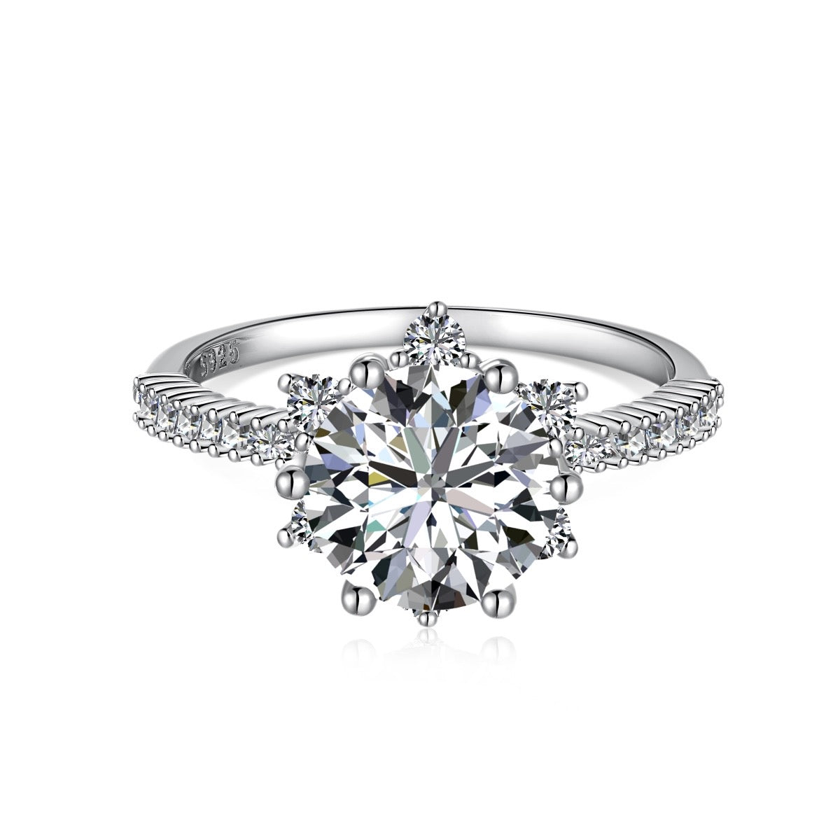 2ct Cathedral Halo Ring