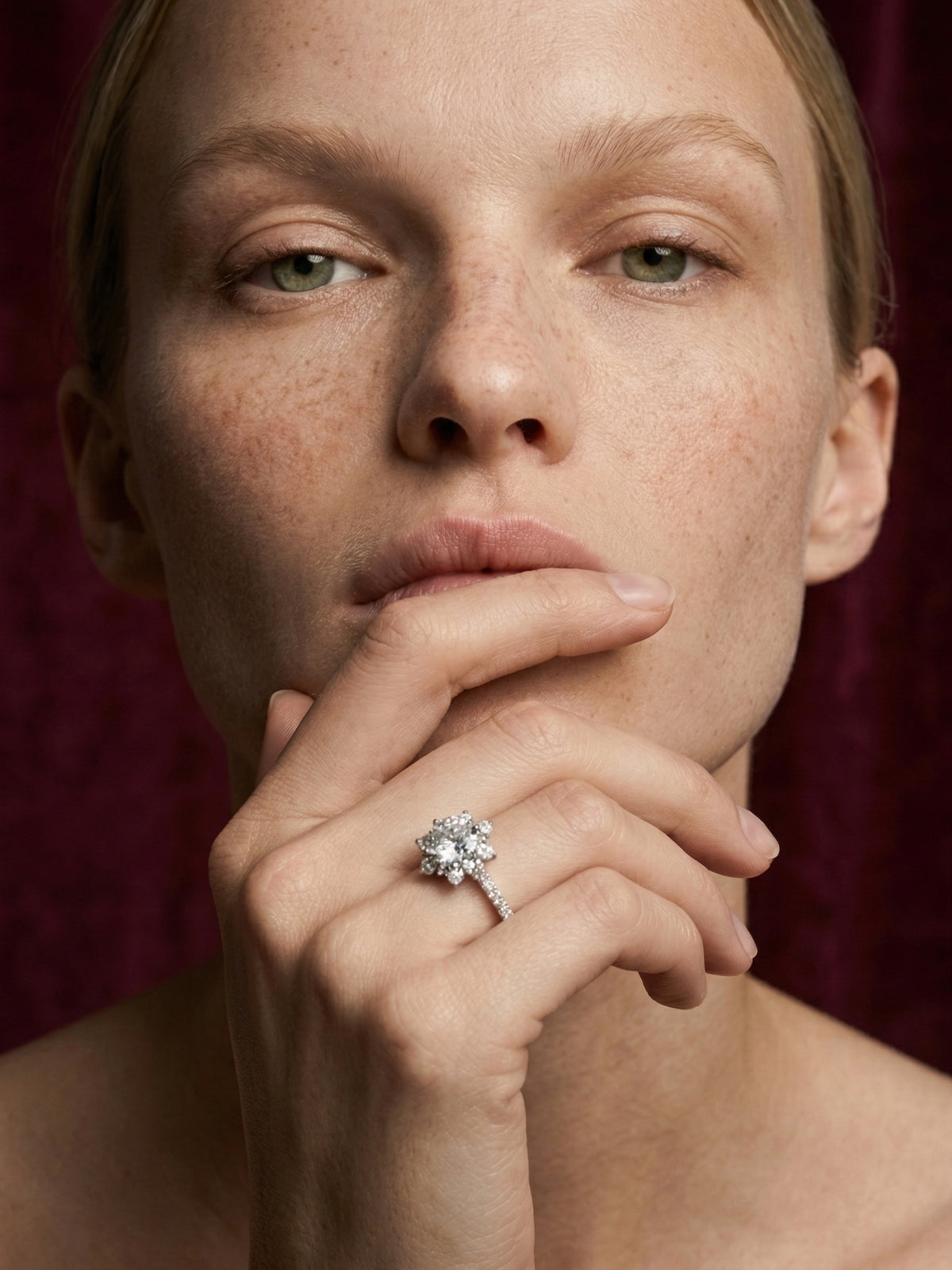 2ct Cathedral Halo Ring in 925 sterling silver — STAUDENMANN