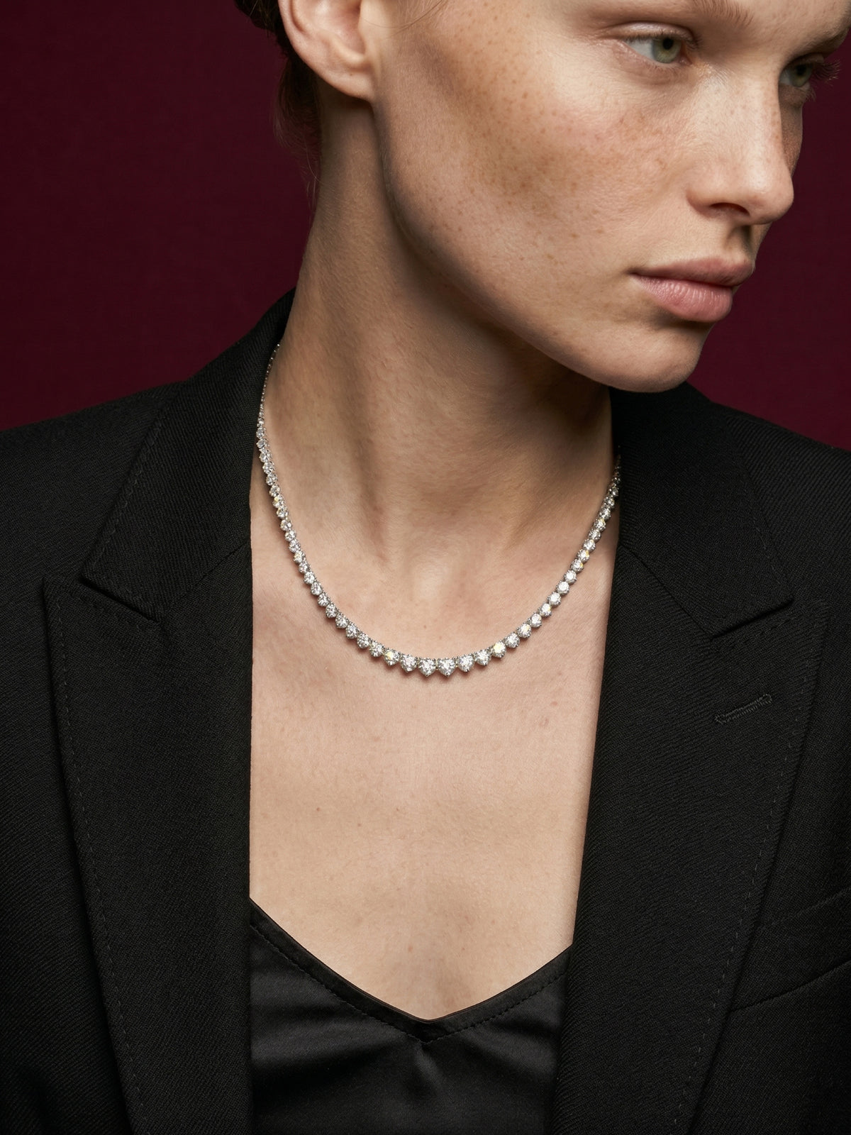 2mm Brilliance Tennis Necklace in 925 sterling silver — STAUDENMANN