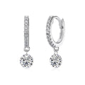 Crystal Drop Huggie Earrings in 925 sterling silver — STAUDENMANN