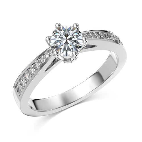 0.75ct Solitaire Ring in 925 sterling silver — STAUDENMANN