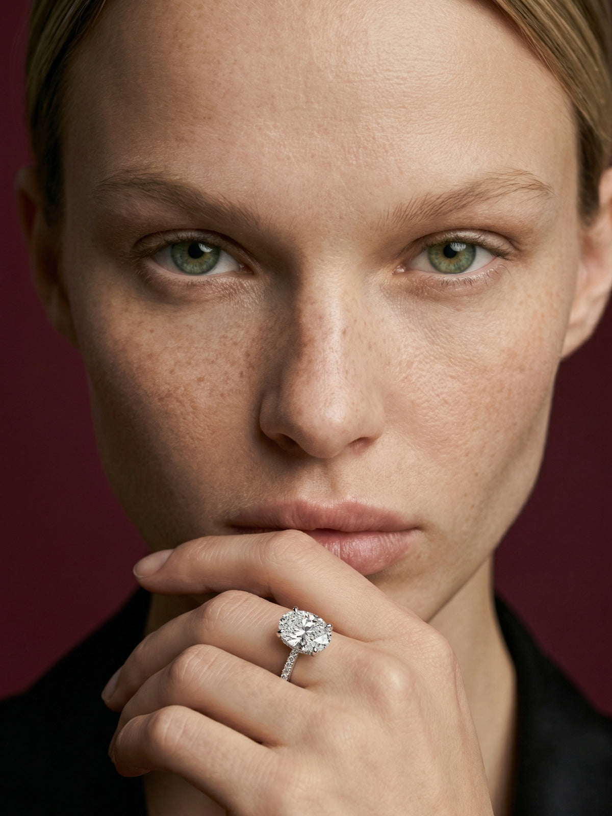 3ct Oval Solitaire Ring in 925 sterling silver — STAUDENMANN