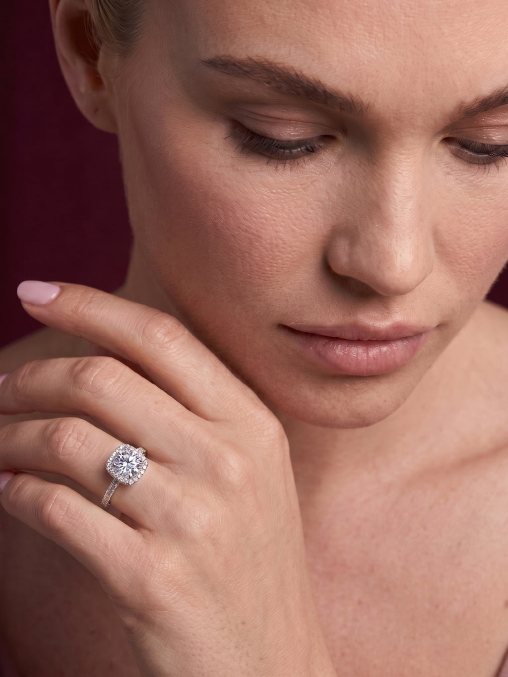 1.2ct Prestige Halo Ring in 925 sterling silver — STAUDENMANN