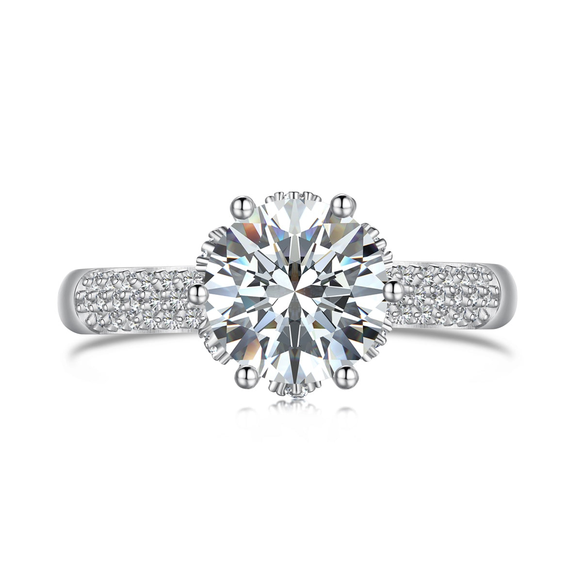 2ct Tulip Solitaire Ring in 925 sterling silver — STAUDENMANN
