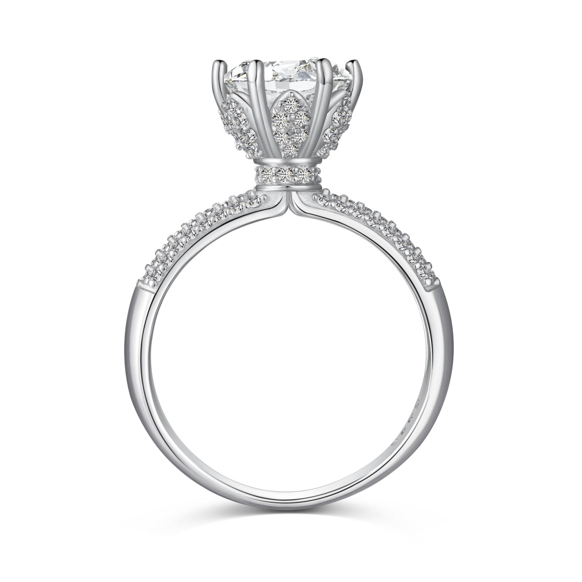 2ct Tulip Solitaire Ring in 925 sterling silver — STAUDENMANN