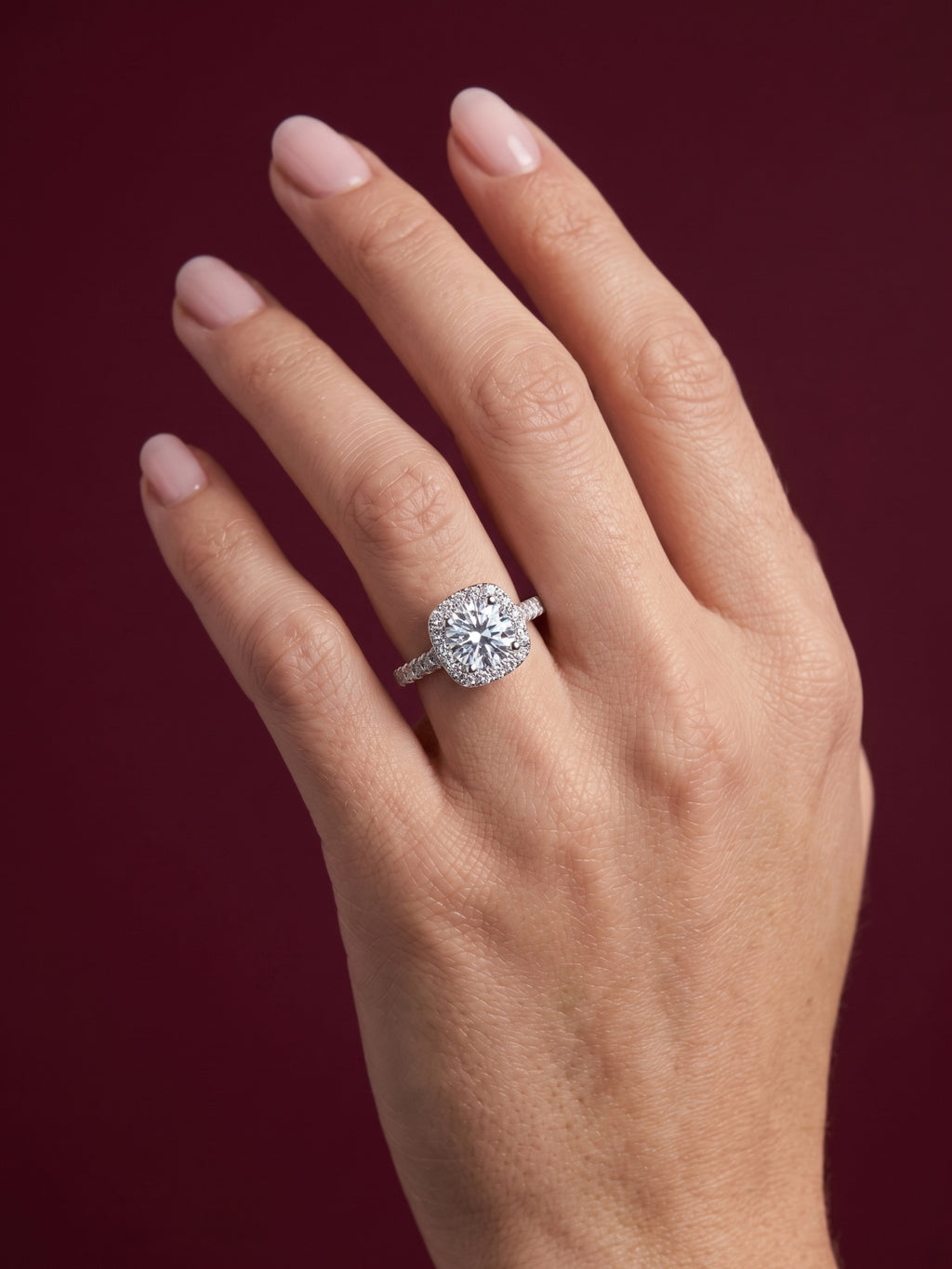 1.2ct Prestige Halo Ring in 925 sterling silver — STAUDENMANN