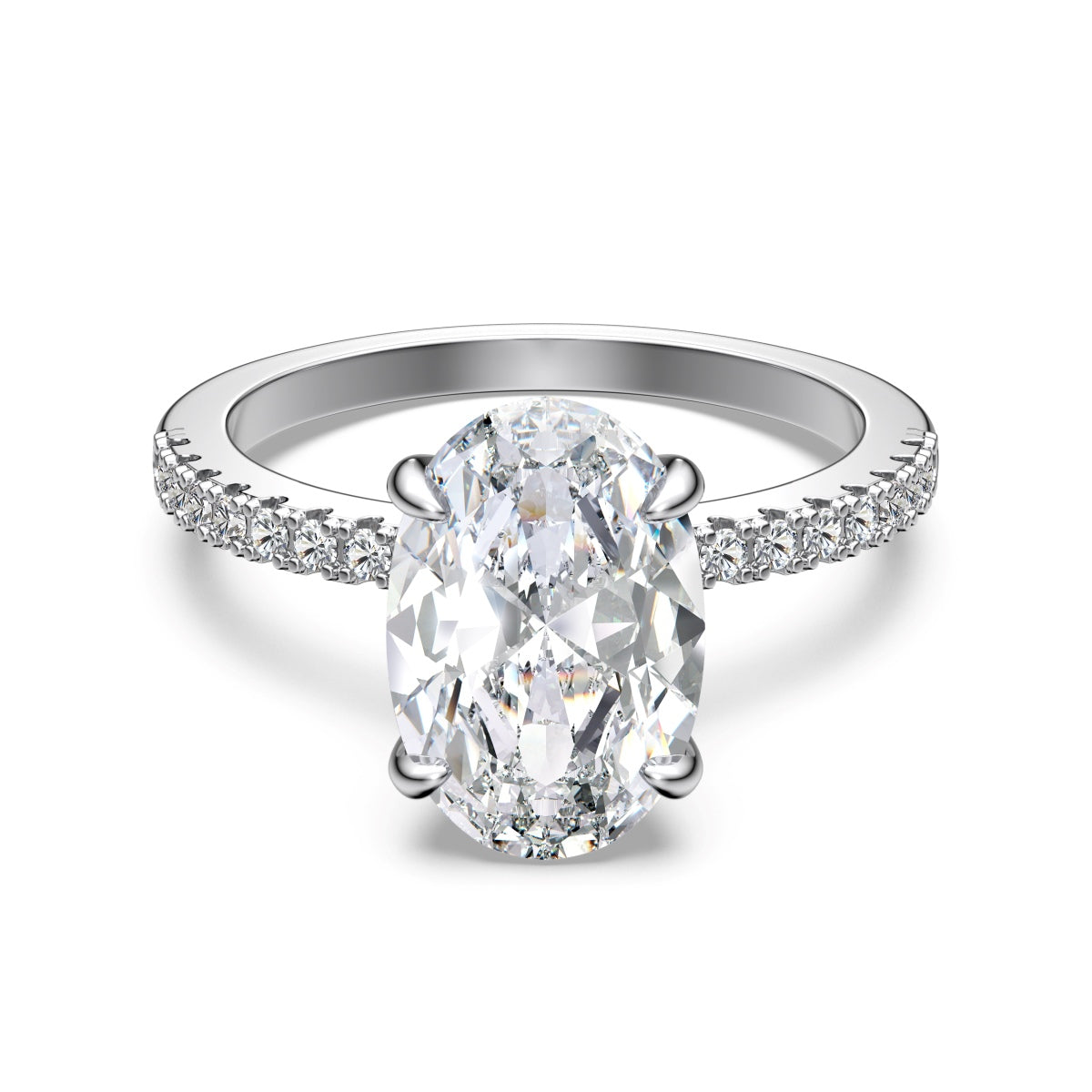 3ct Oval Solitaire Ring in 925 sterling silver — STAUDENMANN