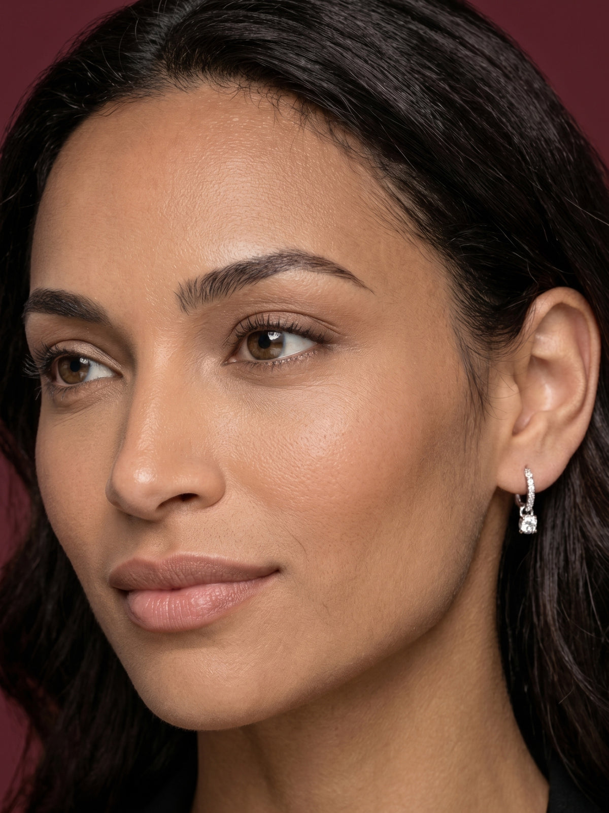 Brilliant Drop Huggie Earrings in 925 sterling silver — STAUDENMANN