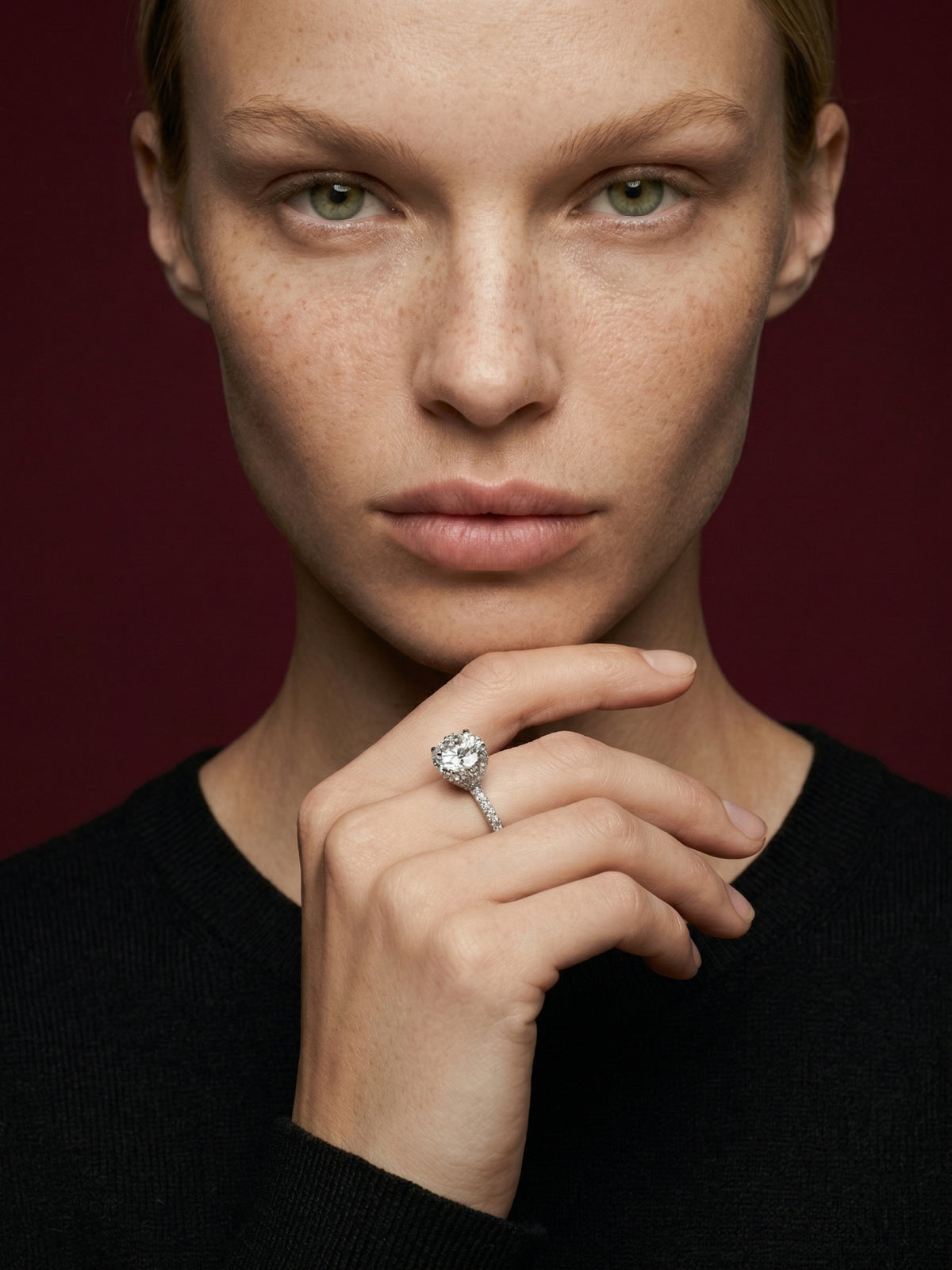 2ct Tulip Solitaire Ring in 925 sterling silver — STAUDENMANN