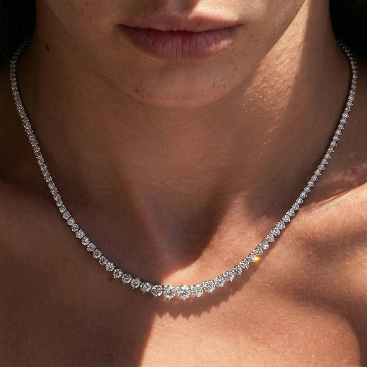 2mm Brilliance Tennis Necklace in 925 sterling silver — STAUDENMANN