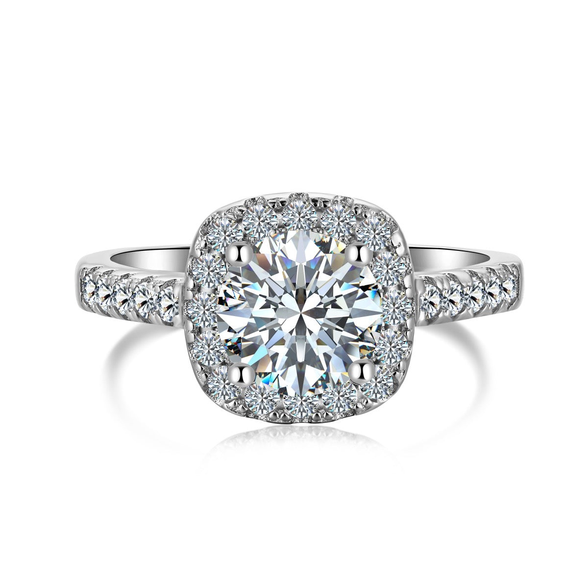 1.2ct Prestige Halo Ring in 925 sterling silver — STAUDENMANN