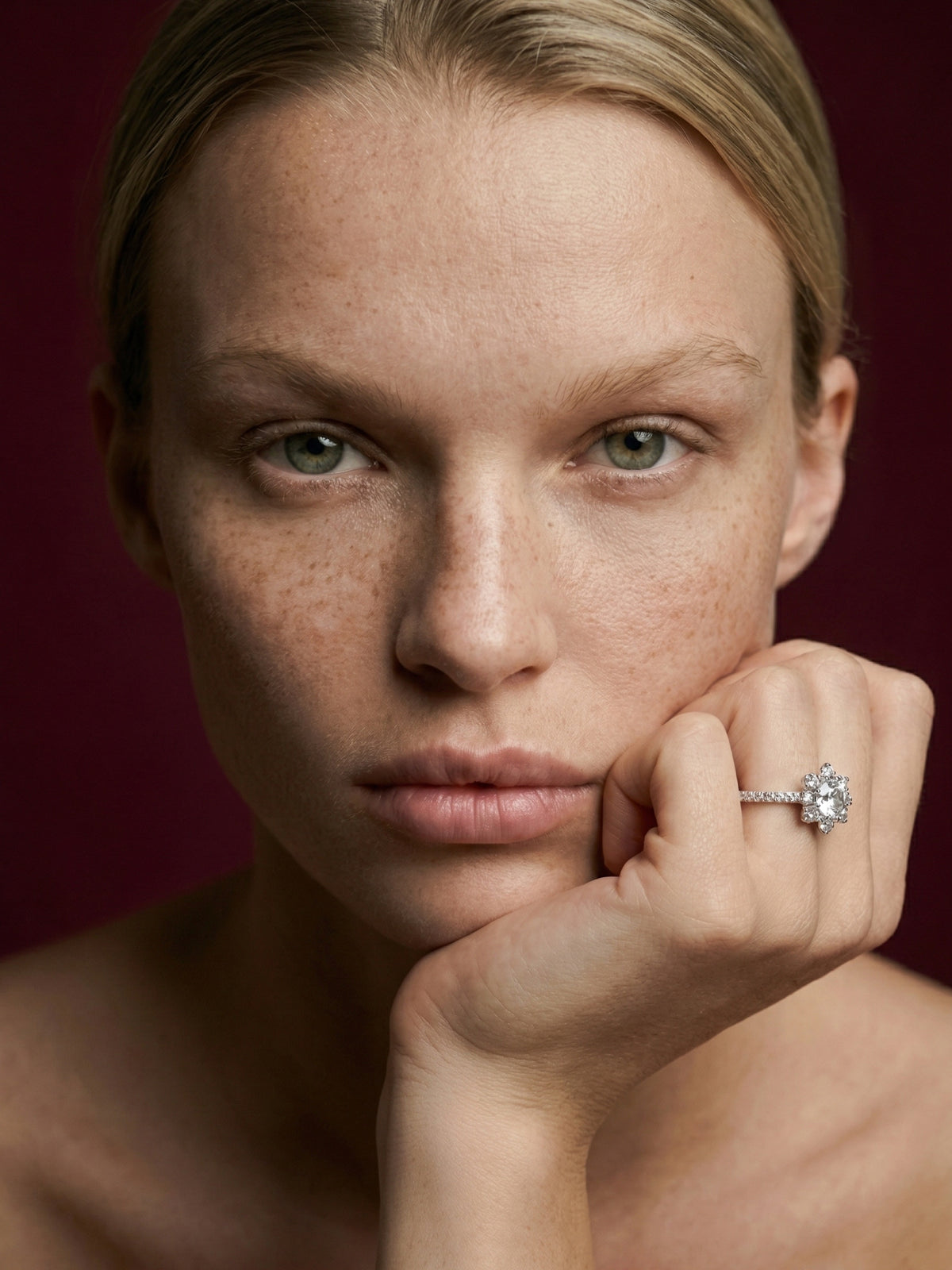 2ct Cathedral Halo Ring in 925 sterling silver — STAUDENMANN
